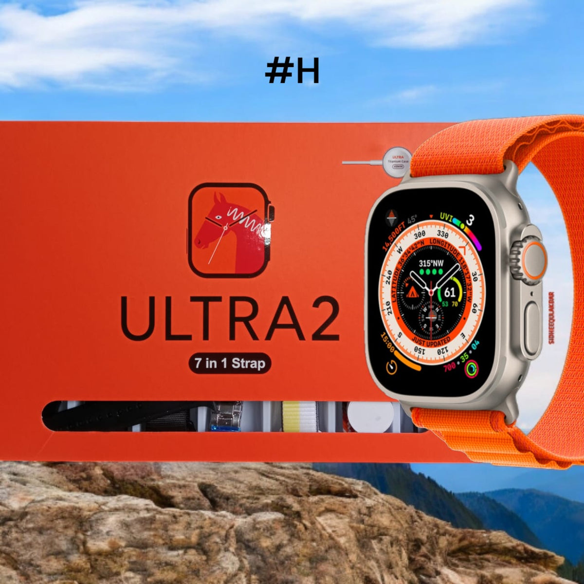 Ultra 2 Smart watch 7 plus 1- 7belts by inmall #h