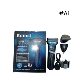 Electric Shaver Men’s -Kemei  3in 1KM-6330 Rechargeable Electric Shaver Men’s Grooming Kit Hair Clippers By inmall #ai