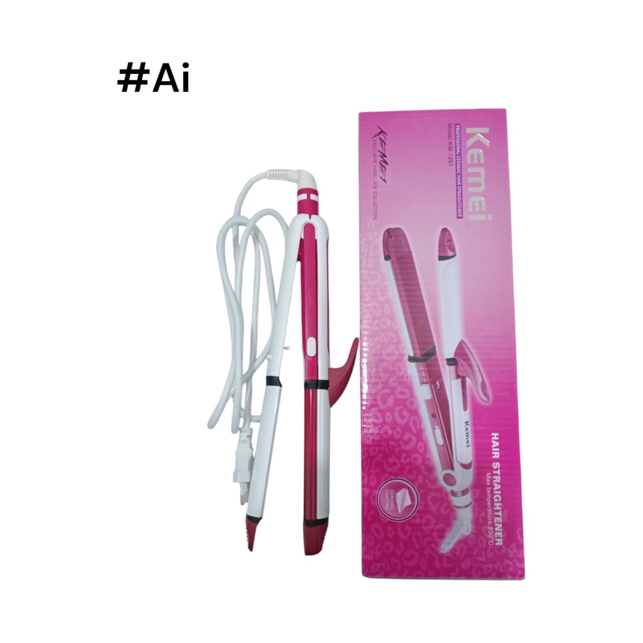 kemei KM 1291 hair straightener 3 in 1 hair statner for girls by inmall #ai